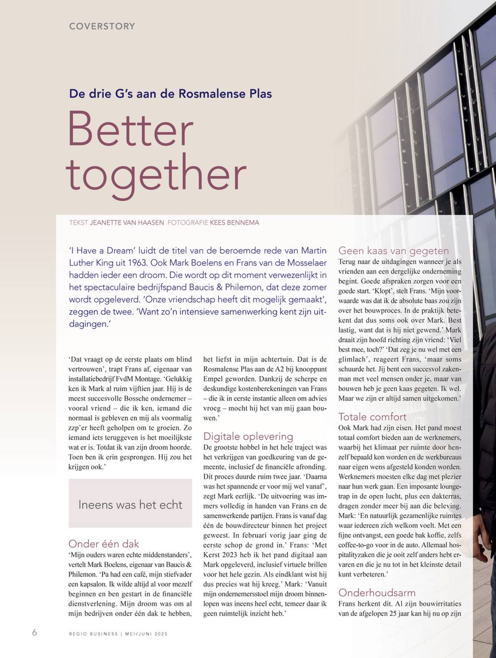 Artikel FvdM Montage in Brabants Zakenmagazine - pagina 6 - Better Together