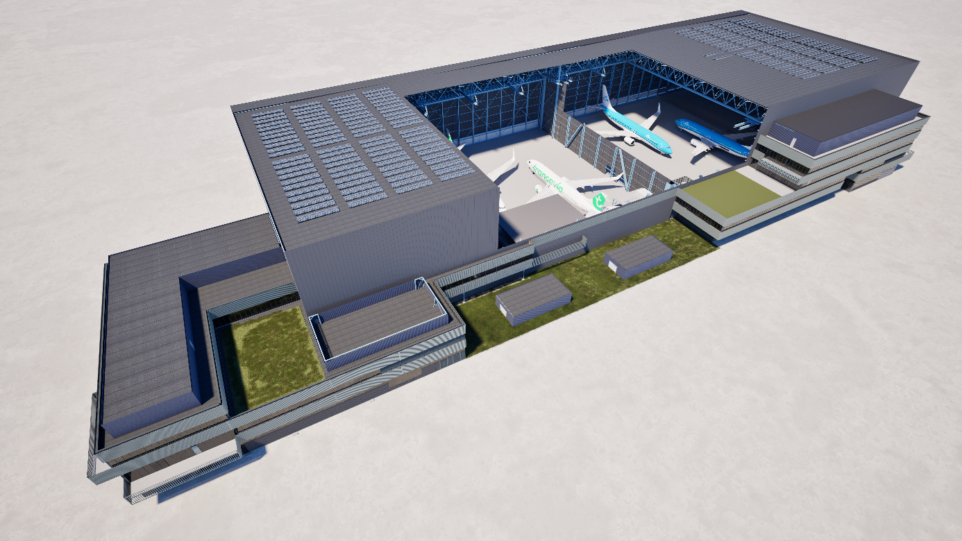 Schiphol Hangar 10 leidingsystemen en Jaibot door FvdM Montage